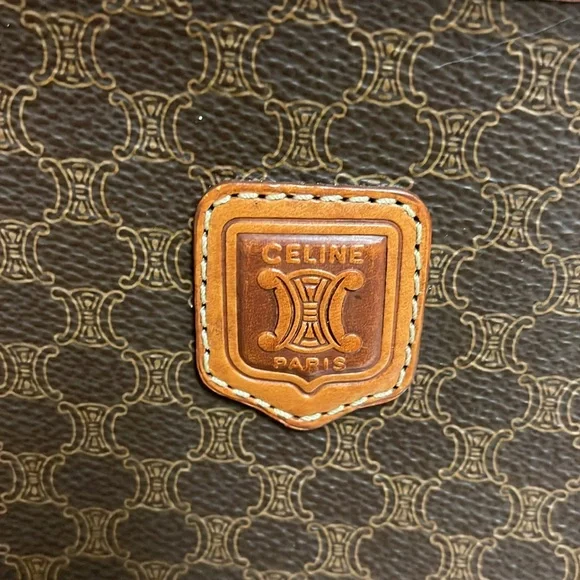 CELINE leather canvas clutch - Picture 3 of 17